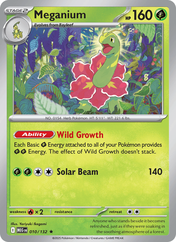 Meganium — Pokémon card