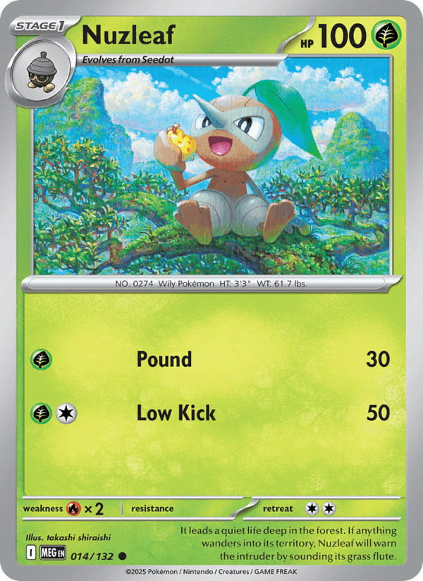 Nuzleaf — Pokémon card
