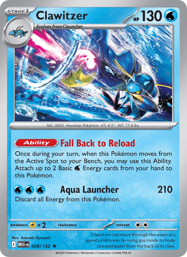 Clawitzer — Pokémon card
