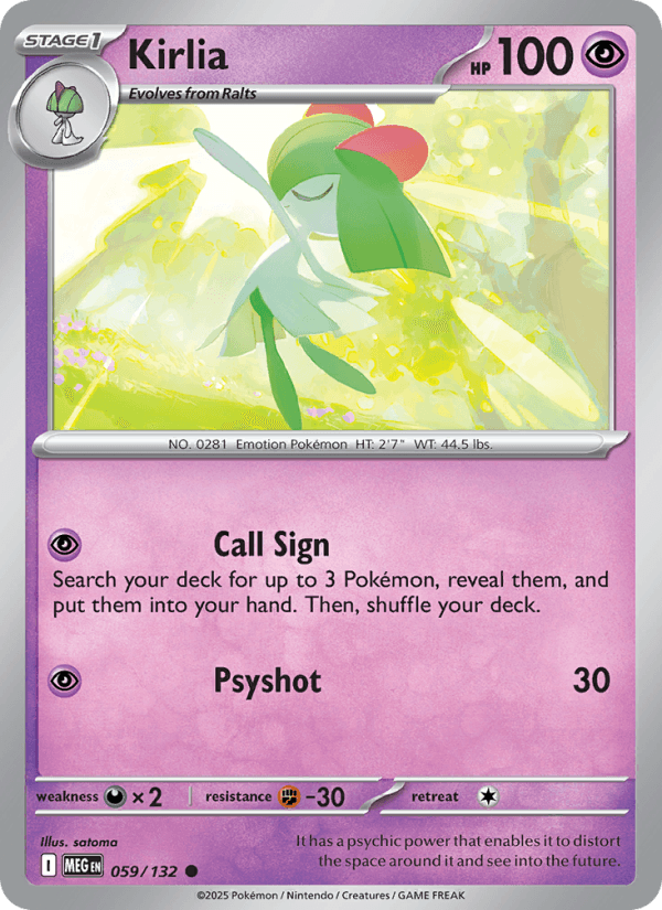 Kirlia — Pokémon card