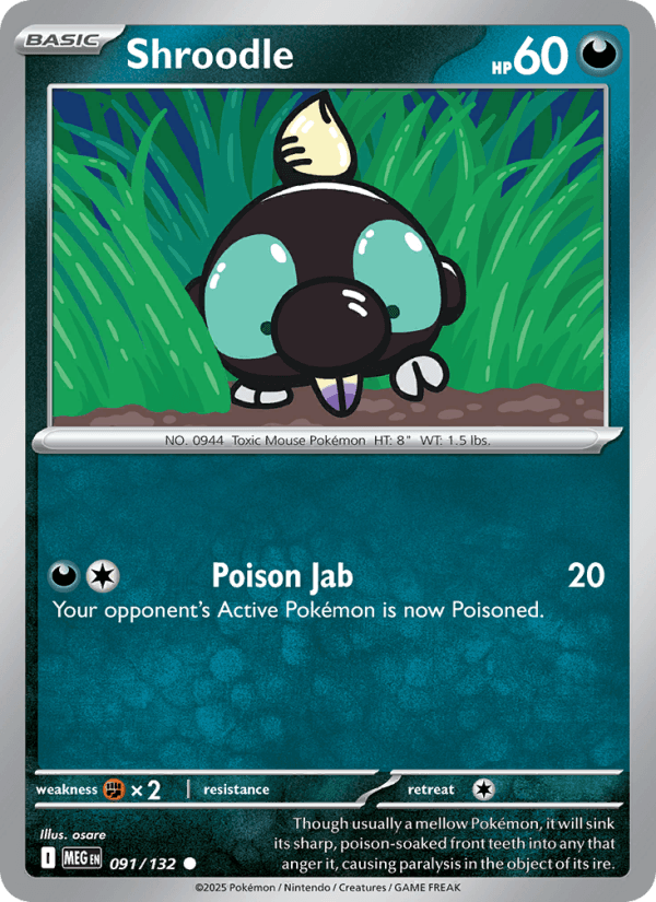 Shroodle — Pokémon card