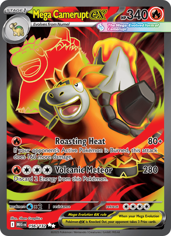Mega Camerupt ex — Pokémon card