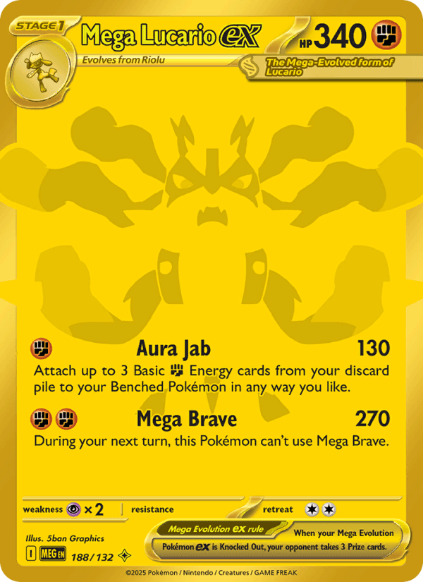 Mega Lucario ex — Pokémon card