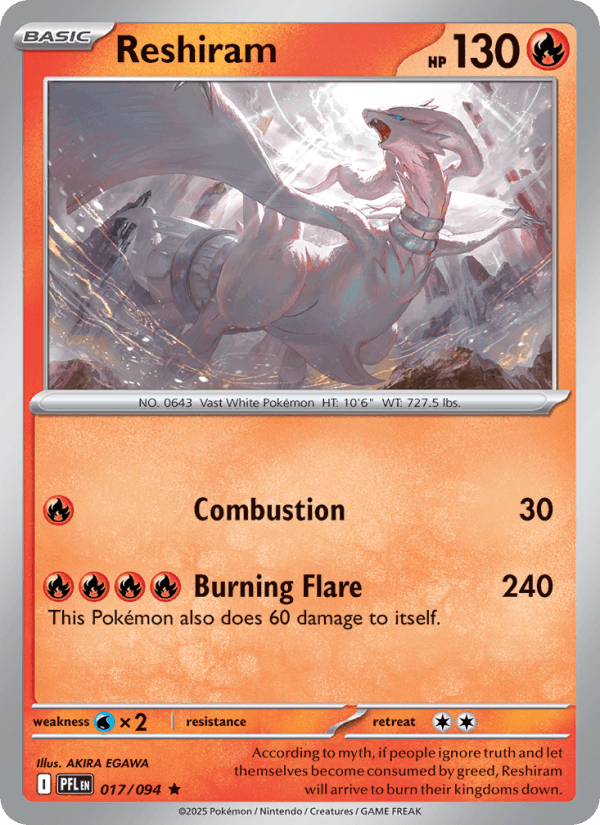 Reshiram — Pokémon card