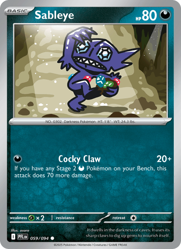 Sableye — Pokémon card