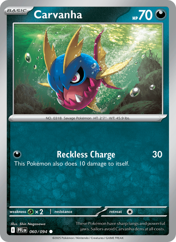 Carvanha — Pokémon card