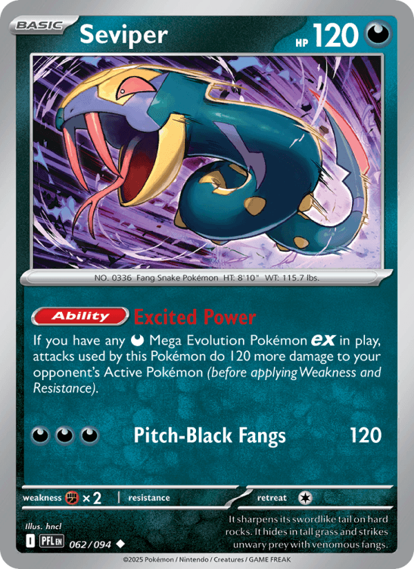 Seviper — Pokémon card