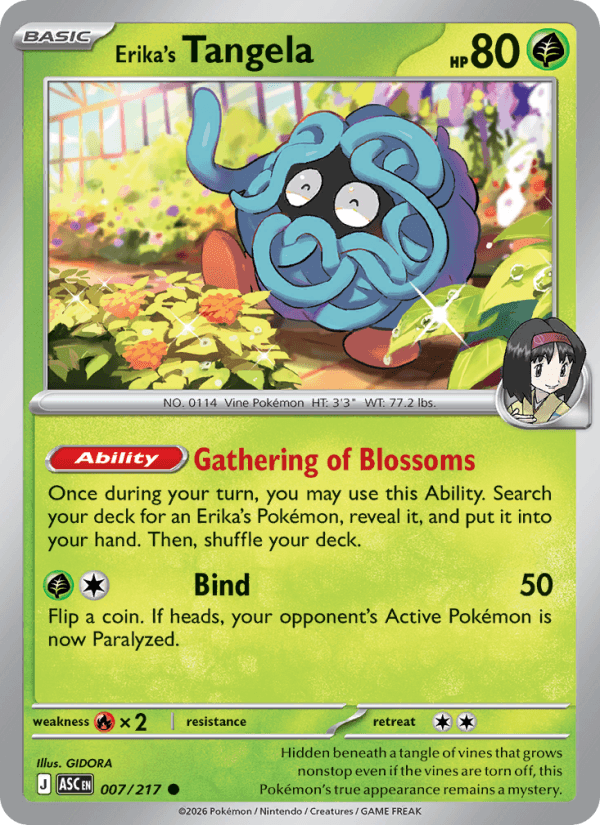 Erika's Tangela — Pokémon card