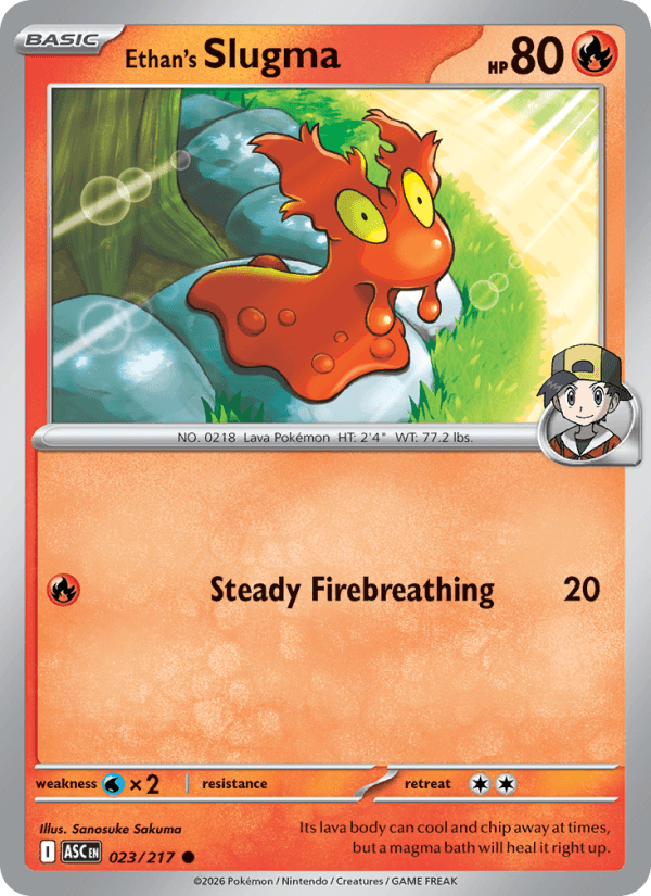 Ethan's Slugma — Pokémon card