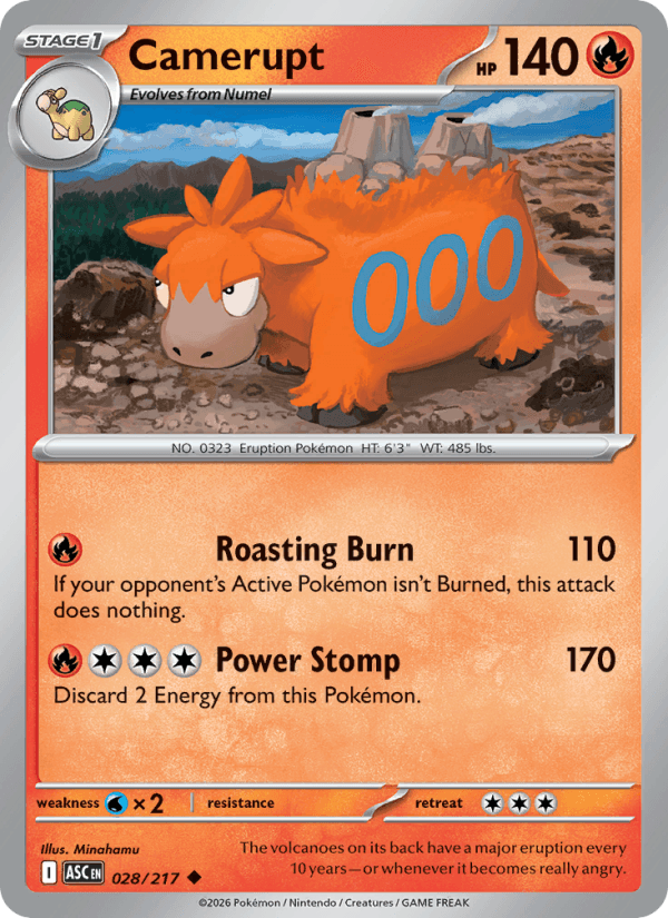 Camerupt — Pokémon card