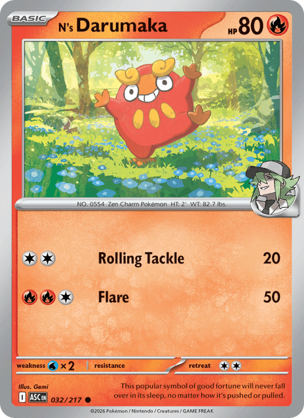 N's Darumaka — Pokémon card