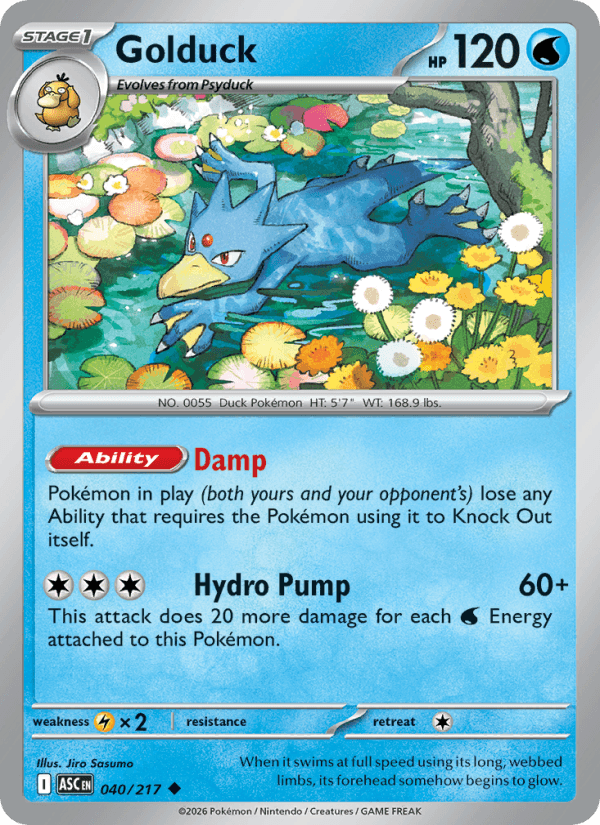 Golduck — Pokémon card