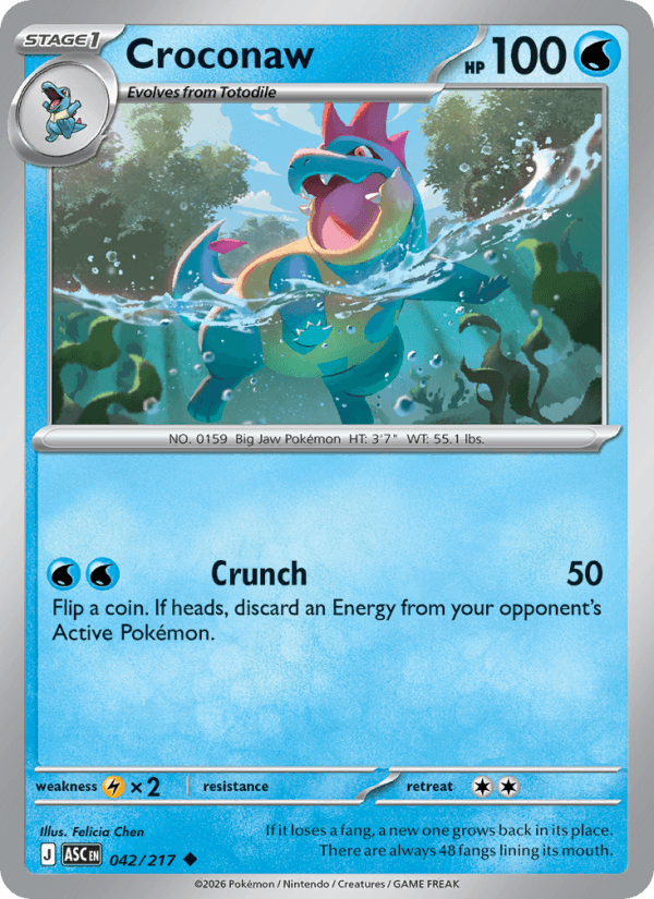 Croconaw — Pokémon card