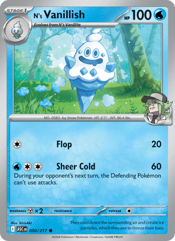 N's Vanillish — Pokémon card