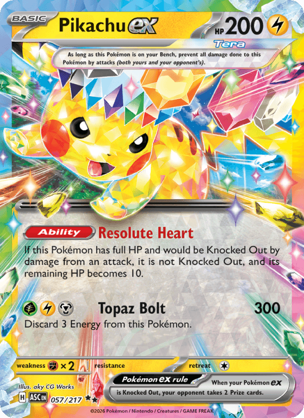 Pikachu ex — Pokémon card