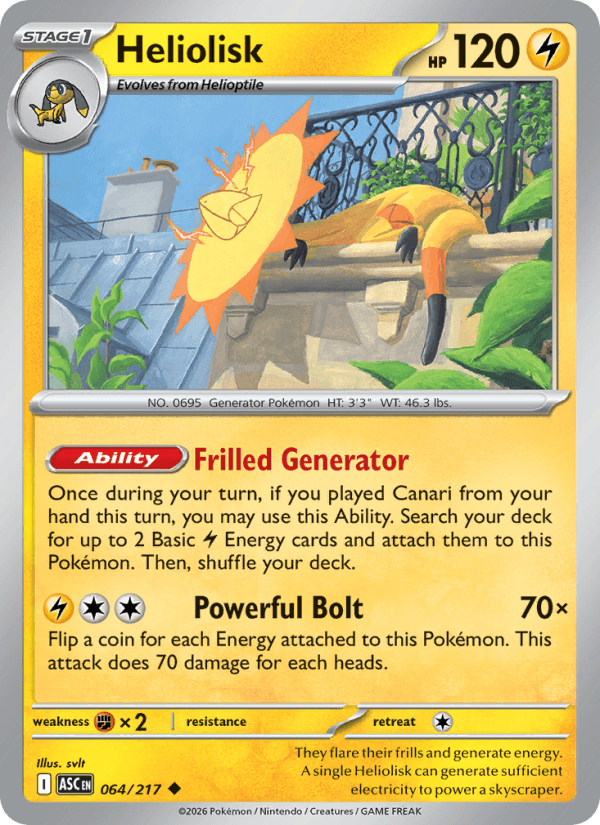 Heliolisk — Pokémon card