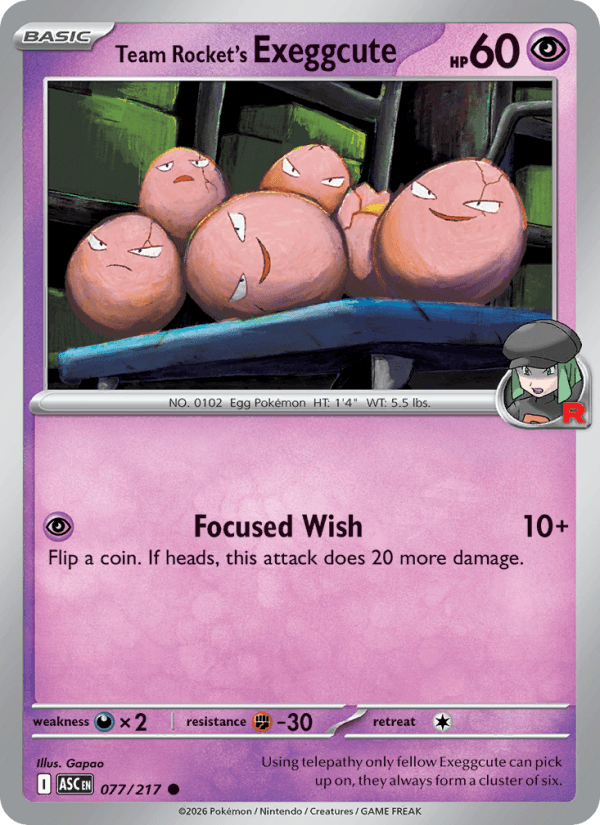 Team Rocket's Exeggcute — Pokémon card