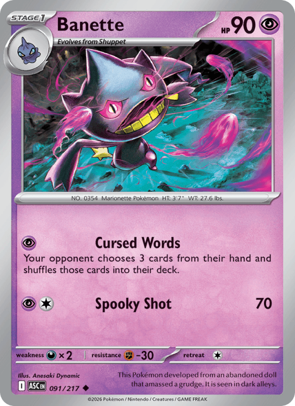 Banette — Pokémon card