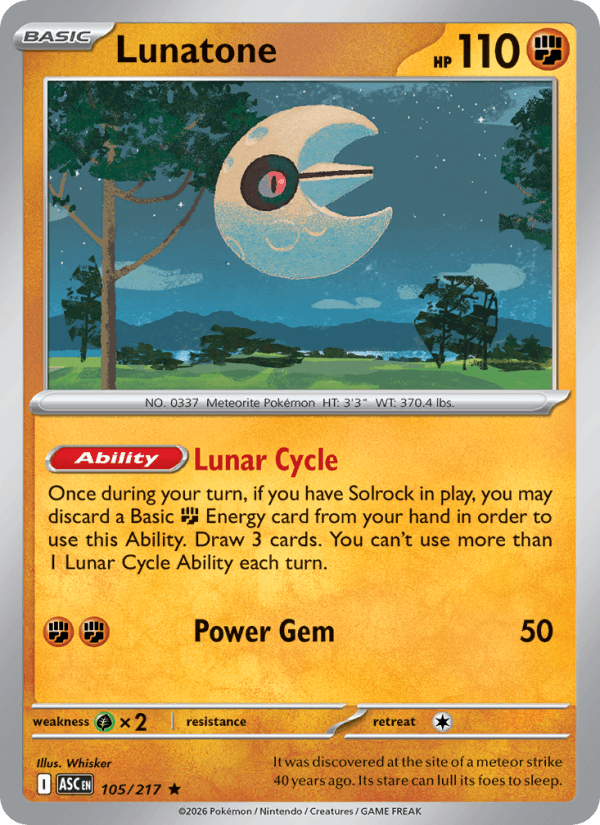 Lunatone — Pokémon card