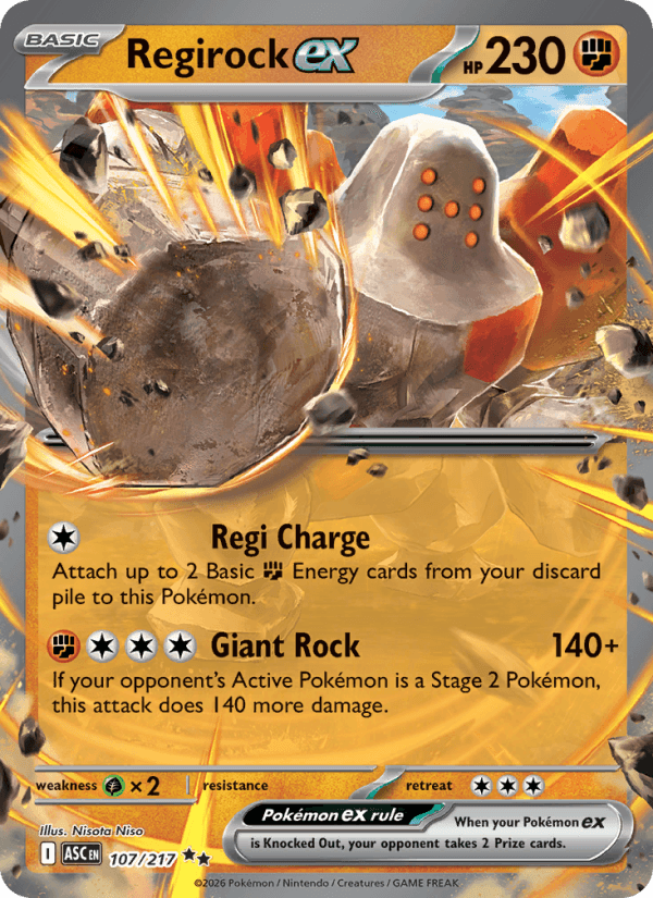 Regirock ex — Pokémon card