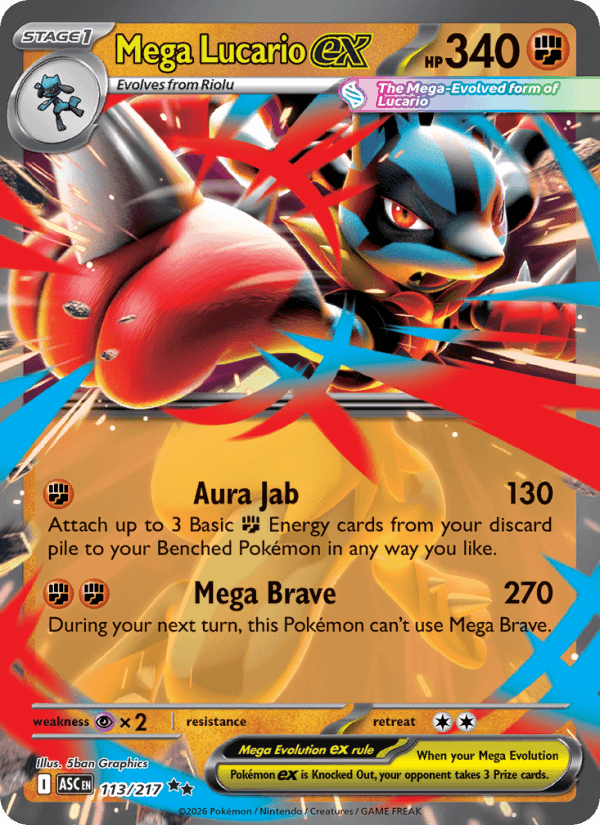 Mega Lucario ex — Pokémon card