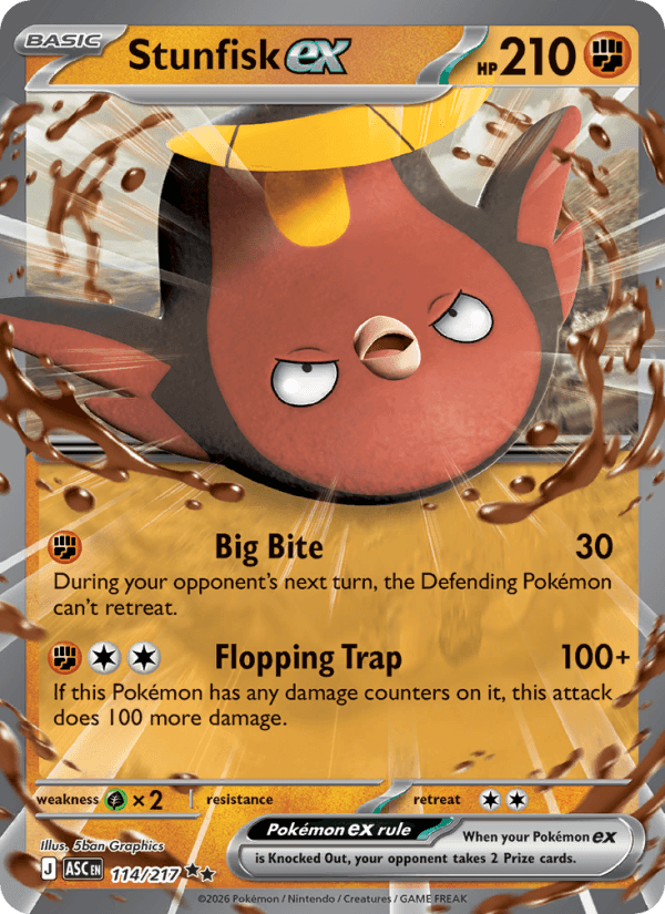 Stunfisk ex — Pokémon card