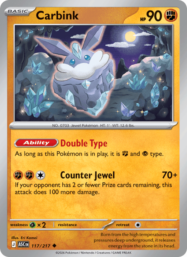 Carbink — Pokémon card