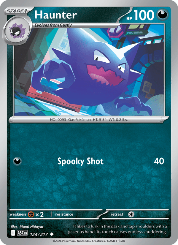 Haunter — Pokémon card