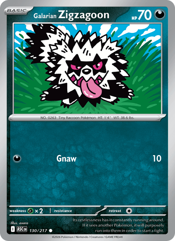 Galarian Zigzagoon — Pokémon card