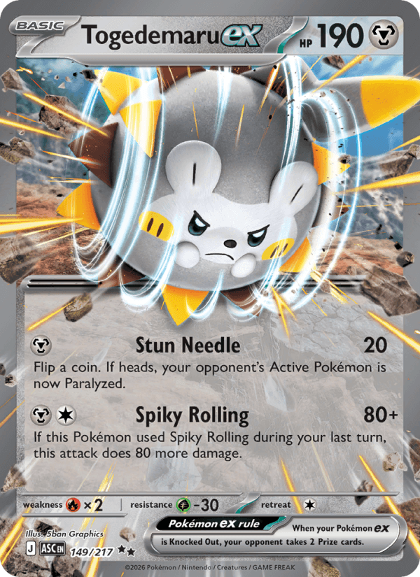 Togedemaru ex — Pokémon card
