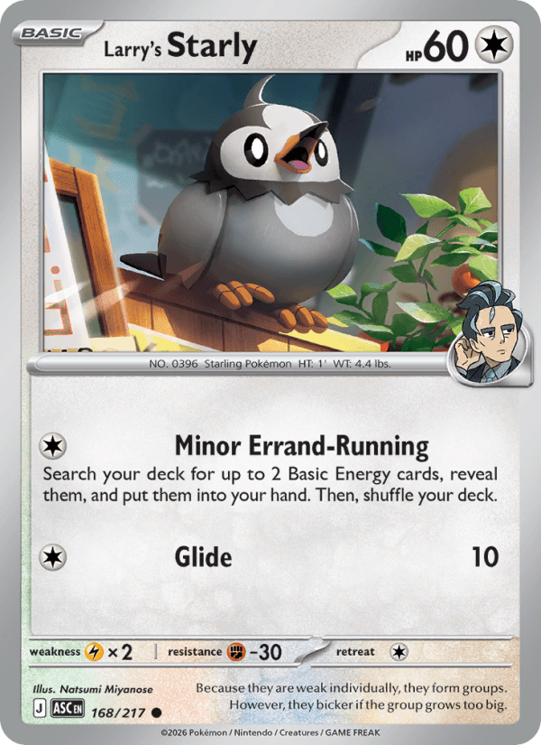Larry's Starly — Pokémon card