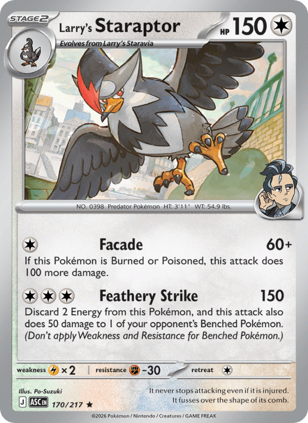 Larry's Staraptor — Pokémon card