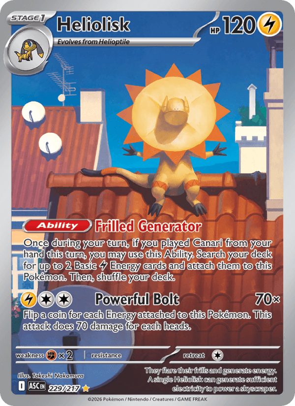 Heliolisk — Pokémon card