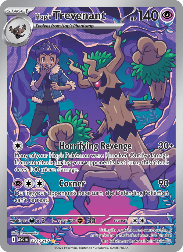 Hop's Trevenant — Pokémon card
