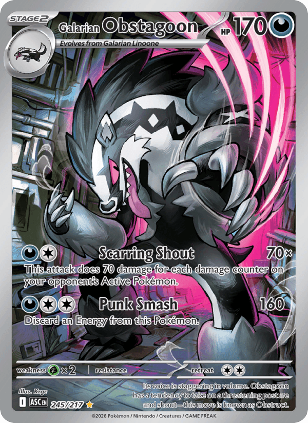 Galarian Obstagoon — Pokémon card