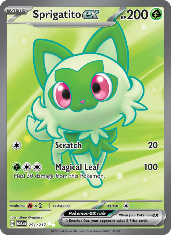 Sprigatito ex — Pokémon card