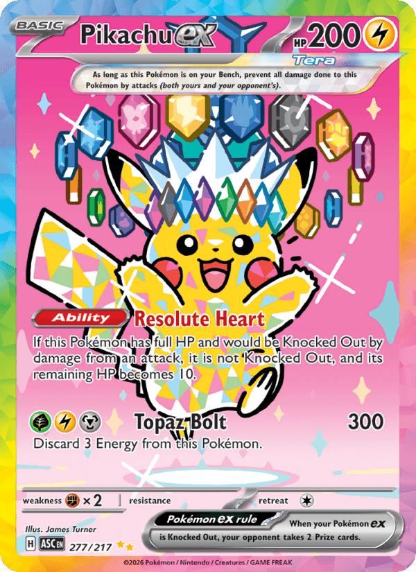 Pikachu ex — Pokémon card