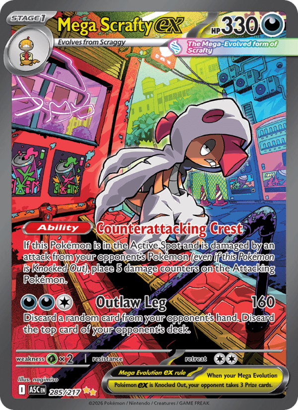 Mega Scrafty ex — Pokémon card