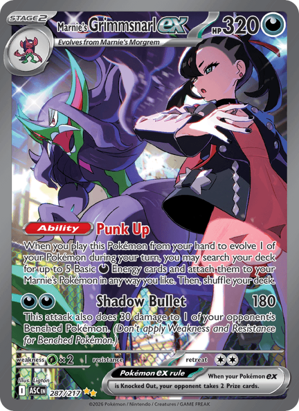 Marnie's Grimmsnarl ex — Pokémon card