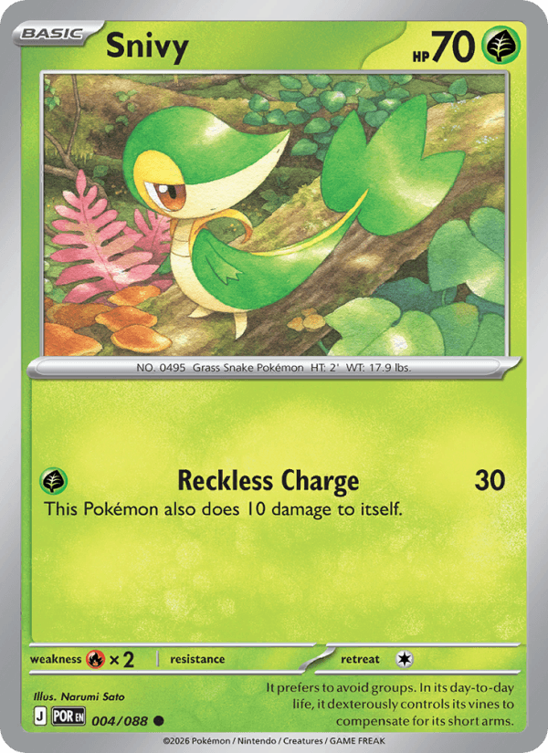 Snivy — Pokémon card