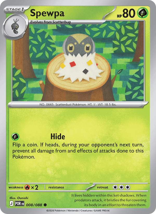 Spewpa — Pokémon card