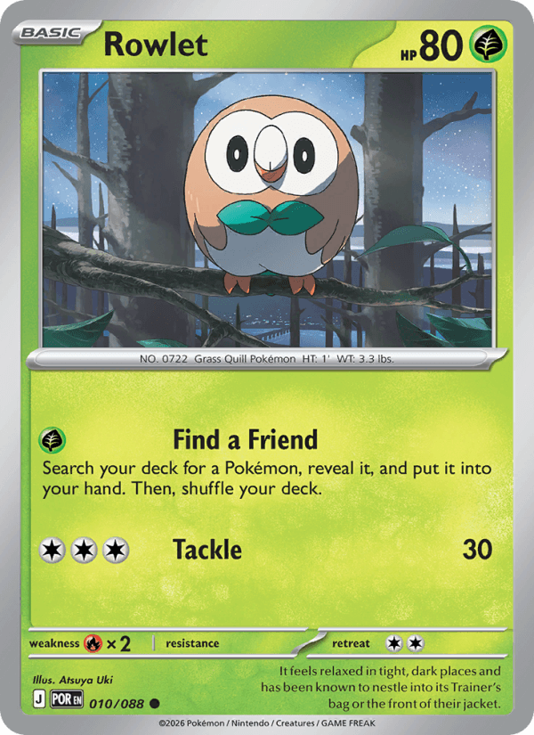Rowlet — Pokémon card