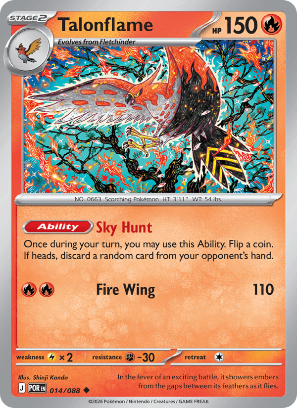 Talonflame — Pokémon card