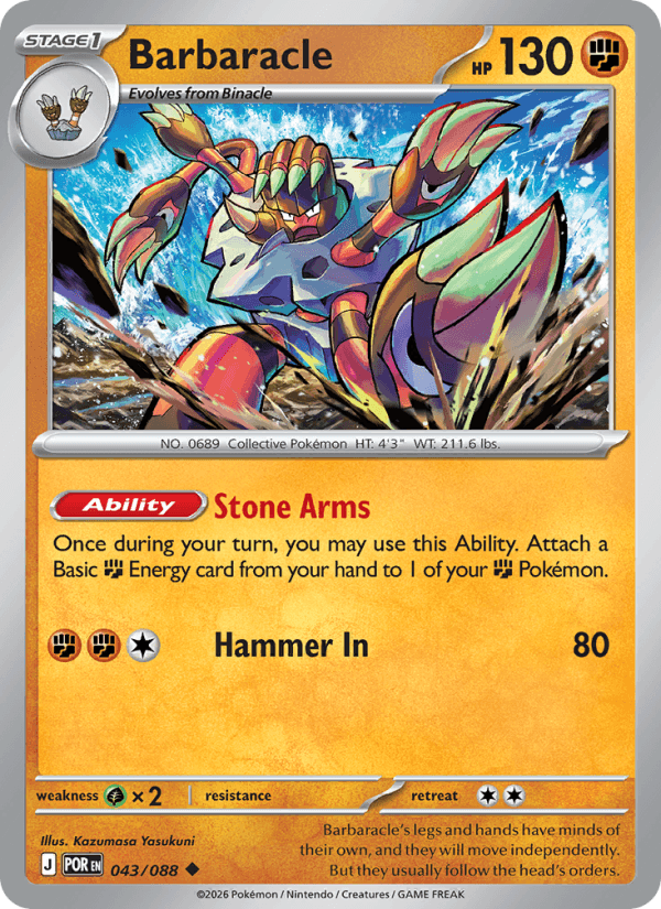 Barbaracle — Pokémon card