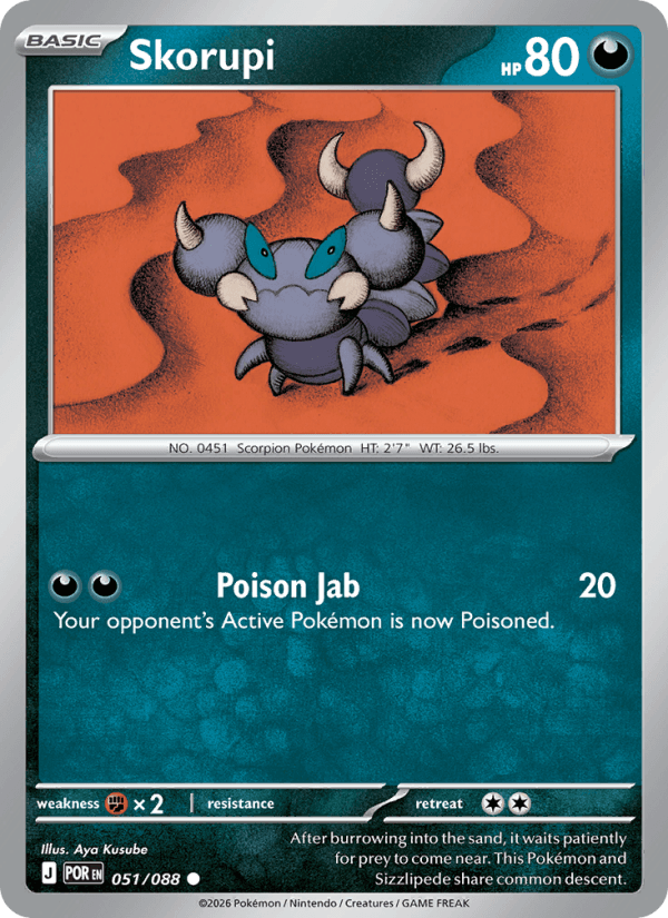 Skorupi — Pokémon card