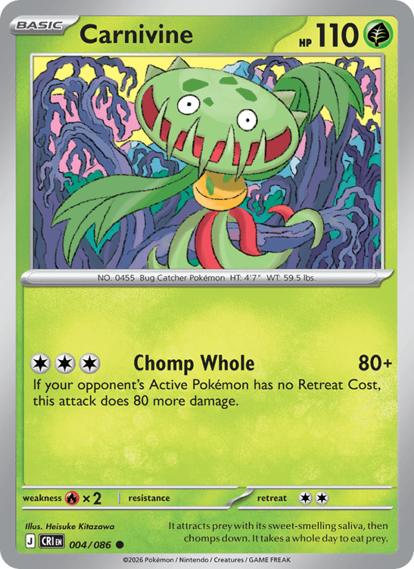 Carnivine — Pokémon card