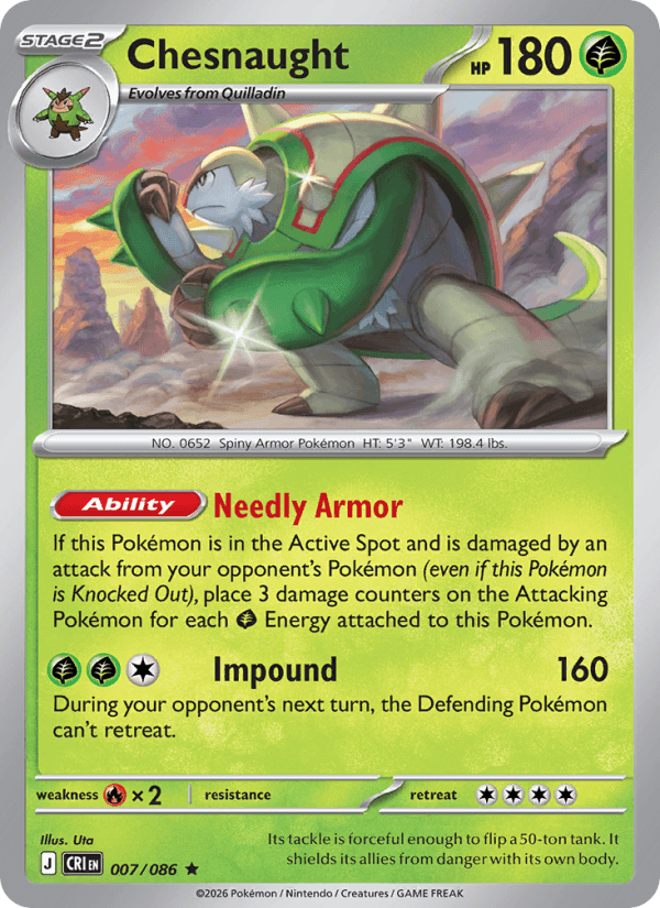 Chesnaught — Pokémon card