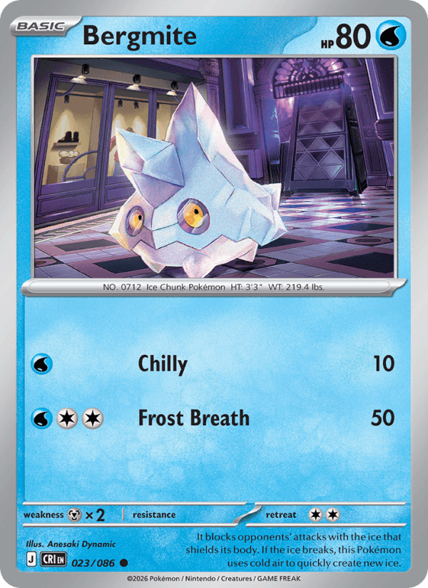 Bergmite — Pokémon card