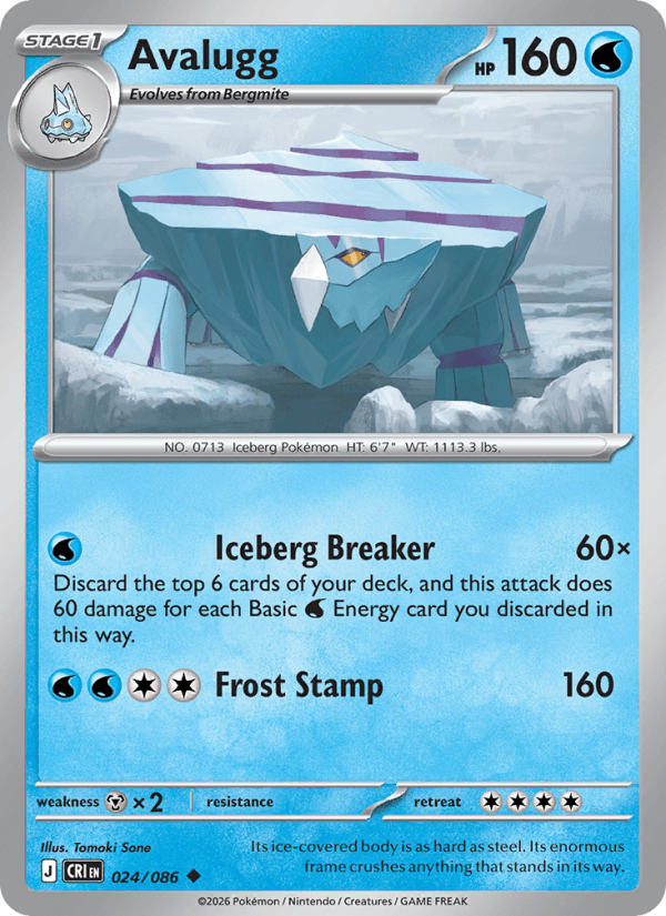 Avalugg — Pokémon card