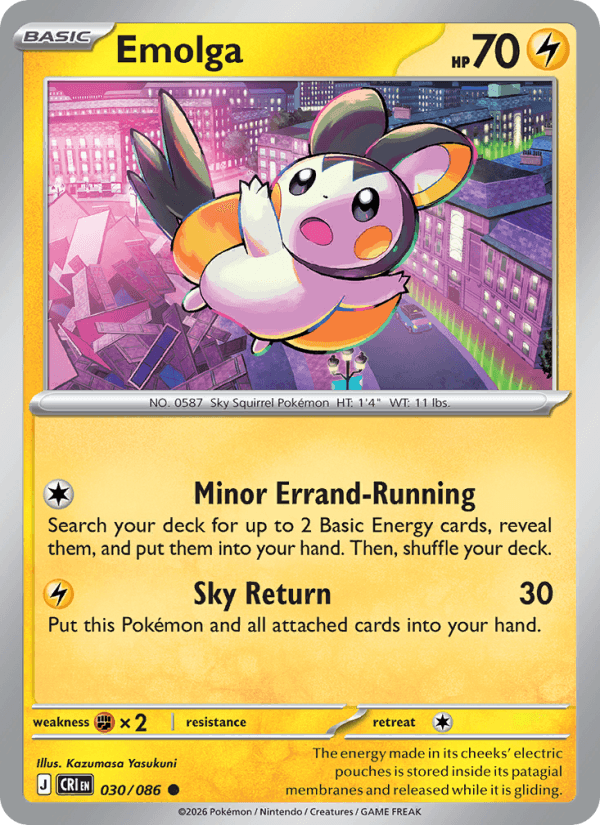 Emolga — Pokémon card
